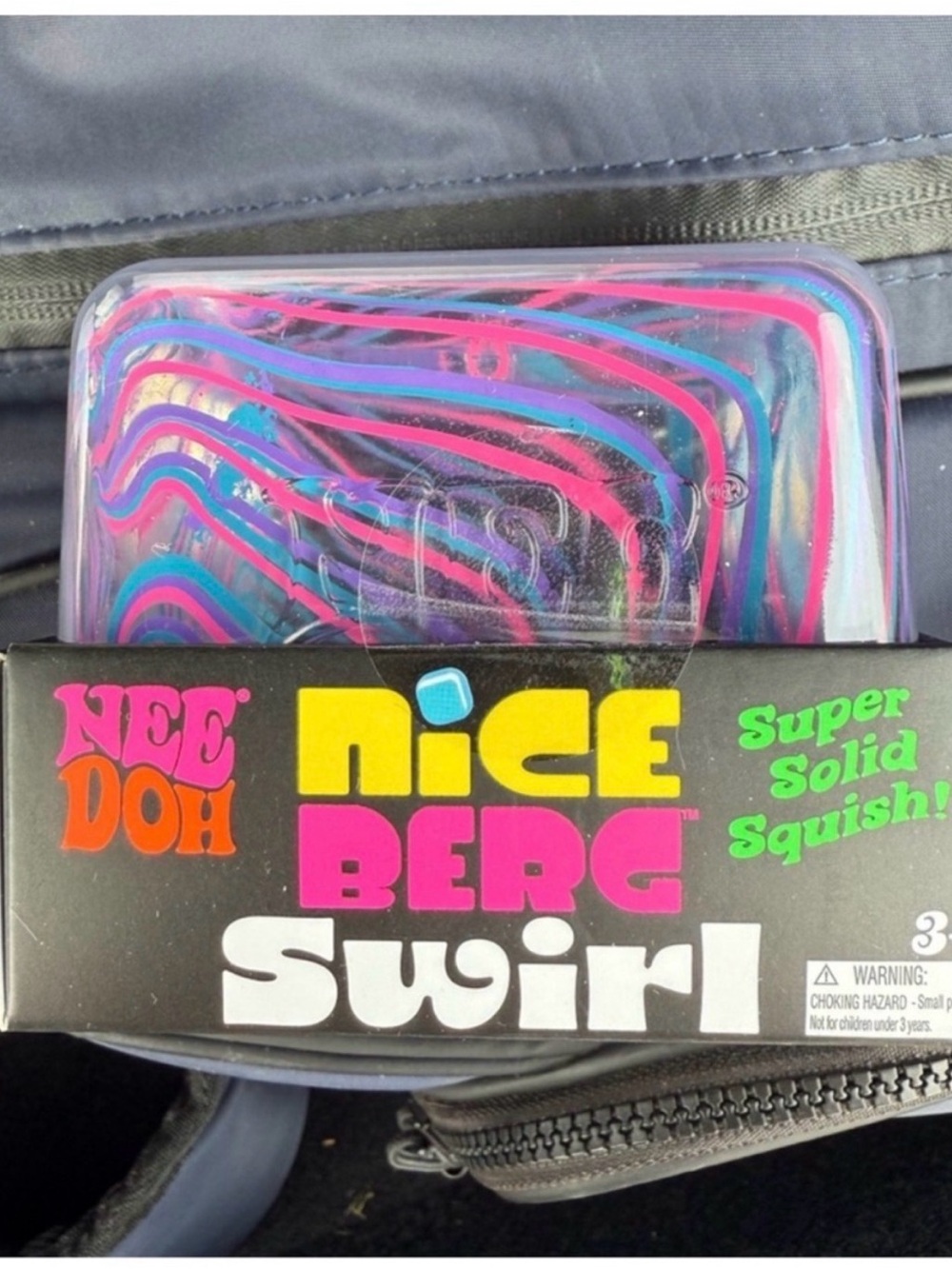 Nice Berg Swirl Squish Toy - Pink & Blue Swirl